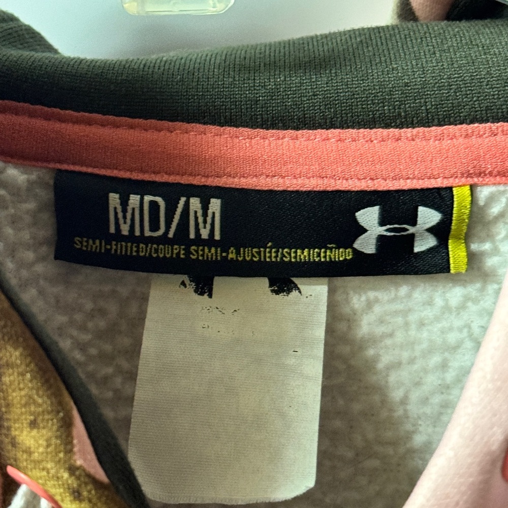 Under Armour Pink and Green Camo Hoodie - Picture 4 of 8